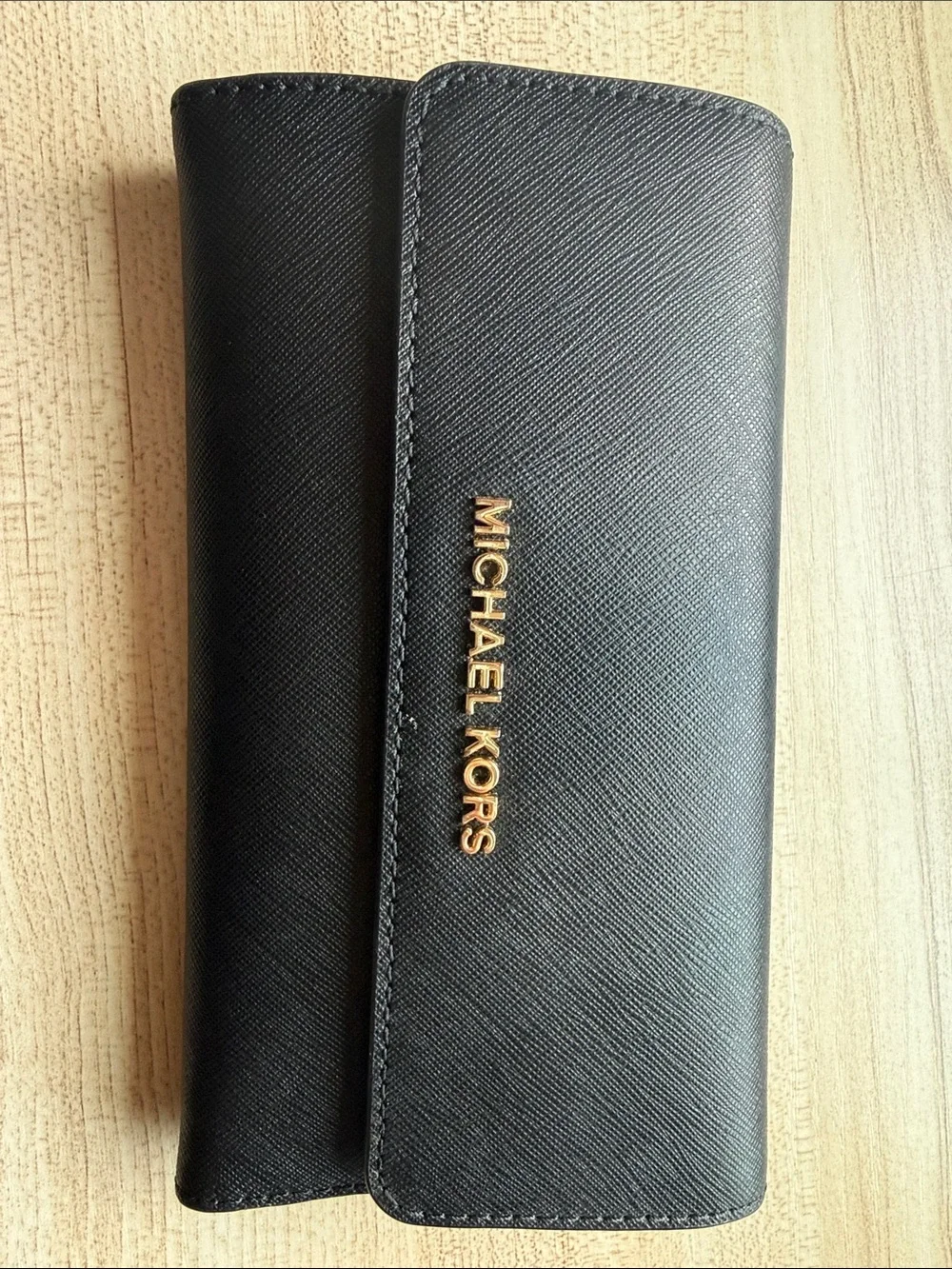 Michael Kors Savannah Large Satchel + Matching Wallet Black Saffiano Leather
